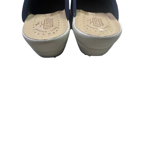 Flyflot Women's Comfort Mules Size 40 U.S. 9 M Blue Fabric NWOB - Picture 7 of 7